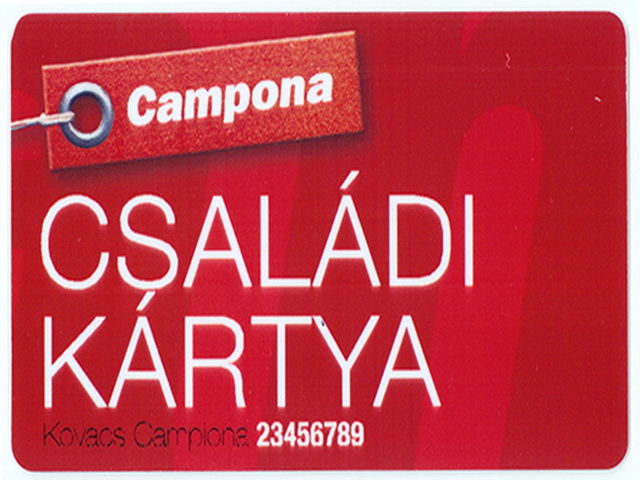 Campona Családi plasztik kártya